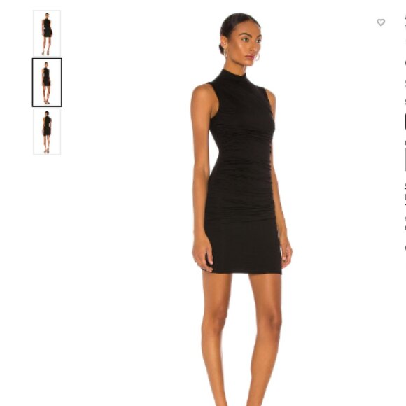 NWT The Line by K Ayme Ribbed Mockneck Dress Black Small - Picture 2 of 9